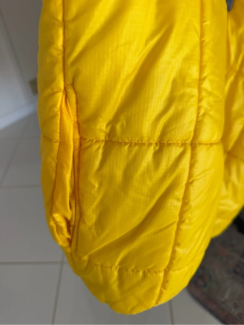 Vintage Polo Sport Ralph Lauren Puffer Jacket Reversible Yellow/blue Men Size XL